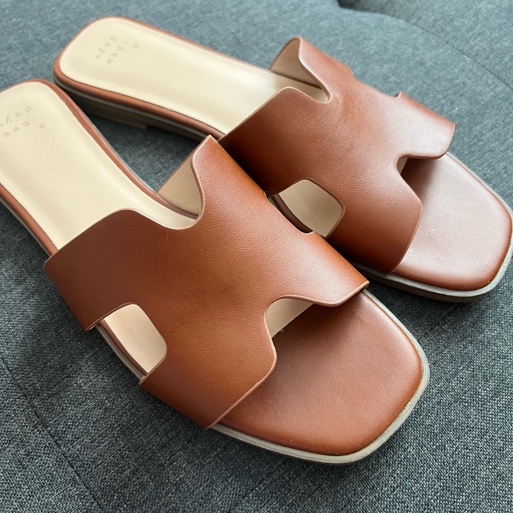Target Tan Slide Sandals